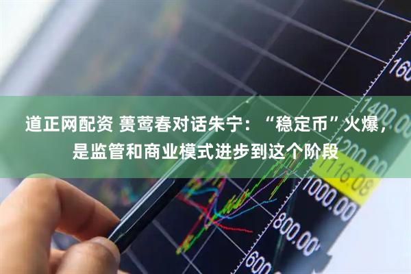 道正网配资 蒉莺春对话朱宁：“稳定币”火爆，是监管和商业模式进步到这个阶段